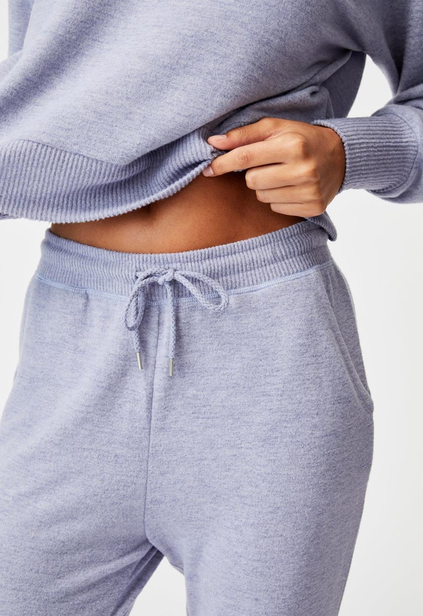 Cotton On - Super soft slim cuff pant - periwinkle marle