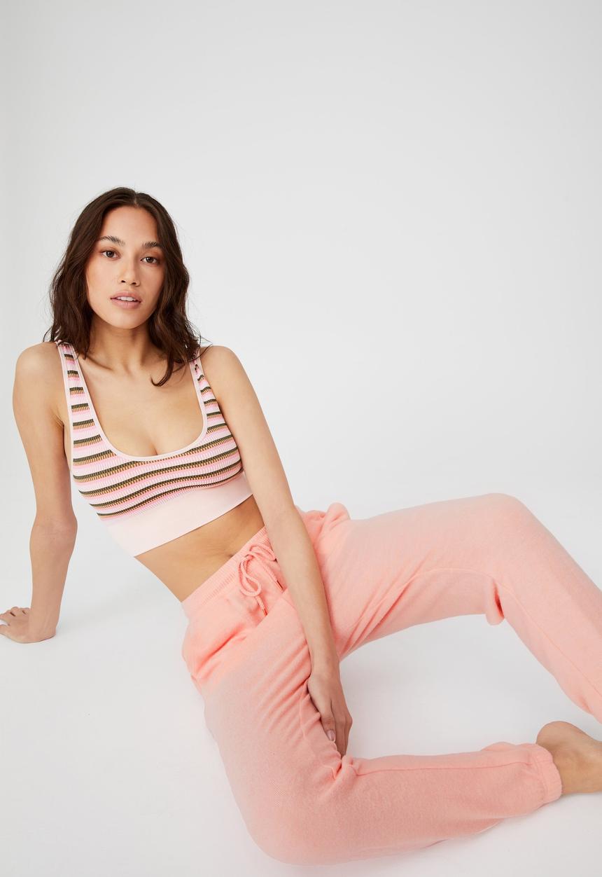 Cotton On - Super soft slim cuff pant - rose quartz marle