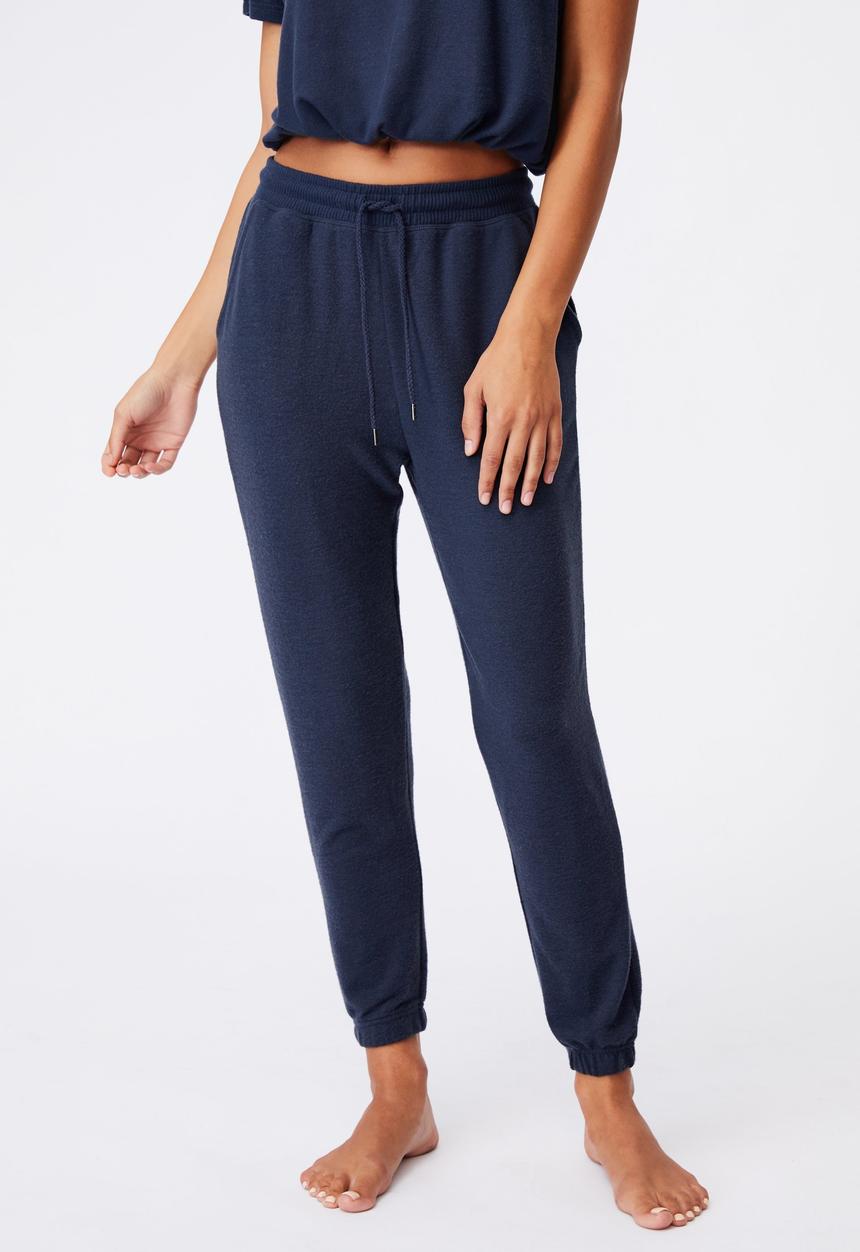 Cotton On - Super soft slim cuff pant - magnet blue