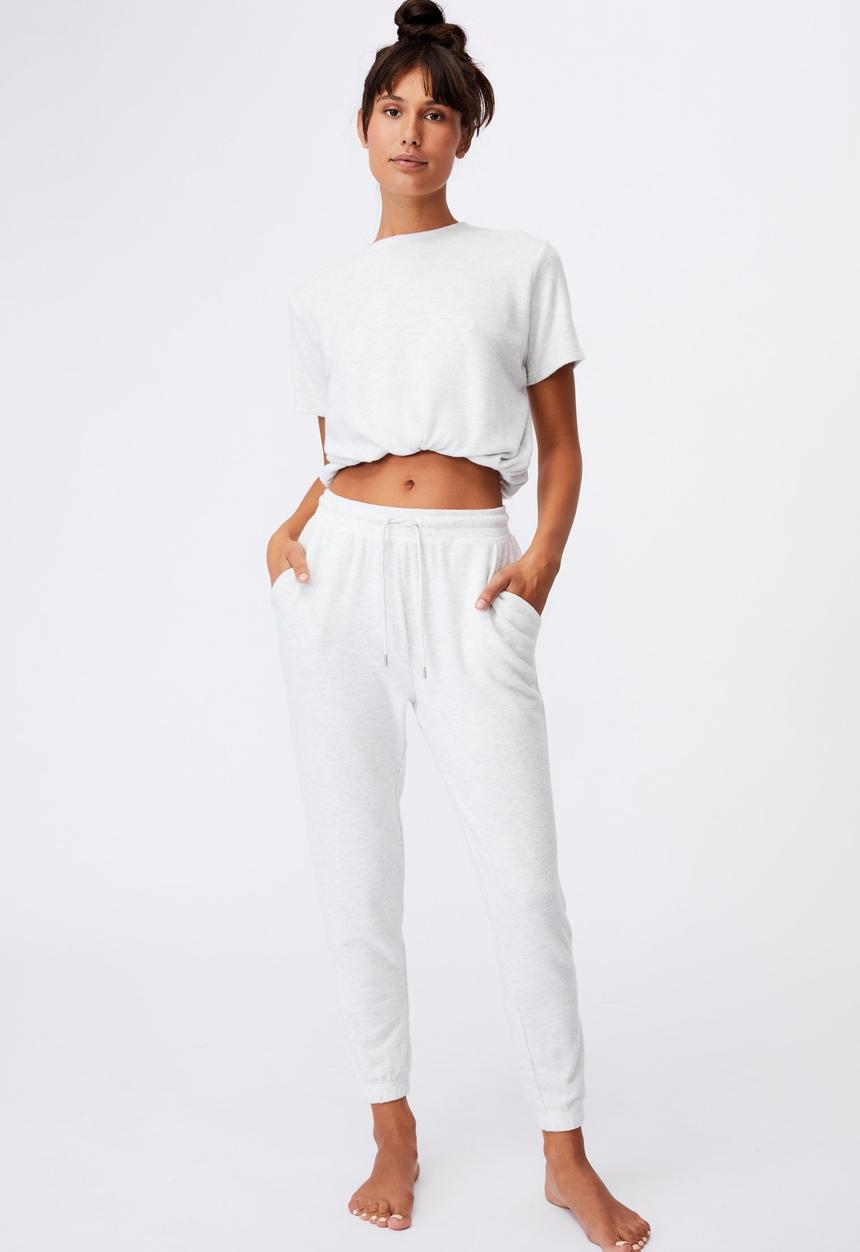 Cotton On - Super soft slim cuff pant - soft grey marle