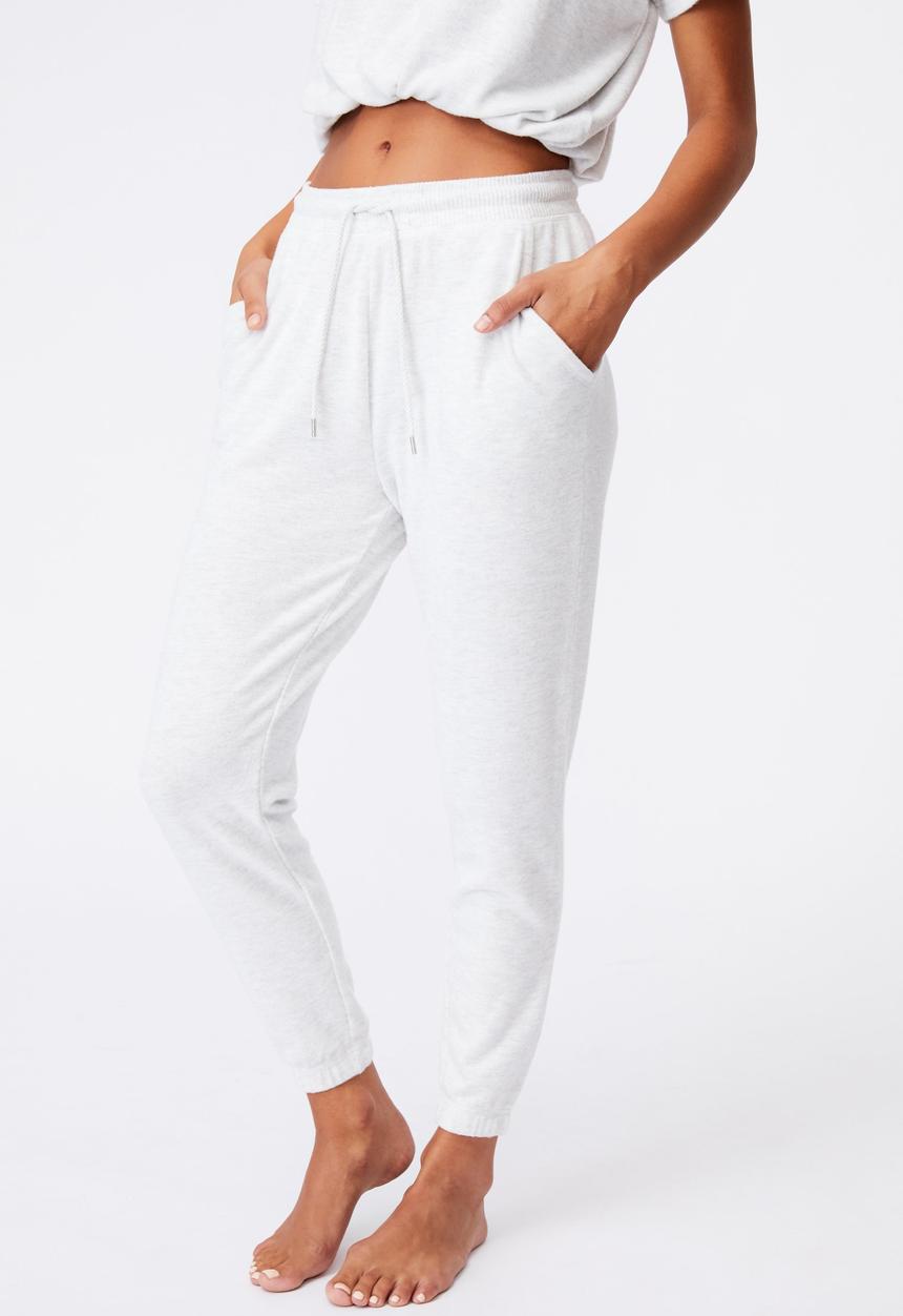 Cotton On - Super soft slim cuff pant - soft grey marle