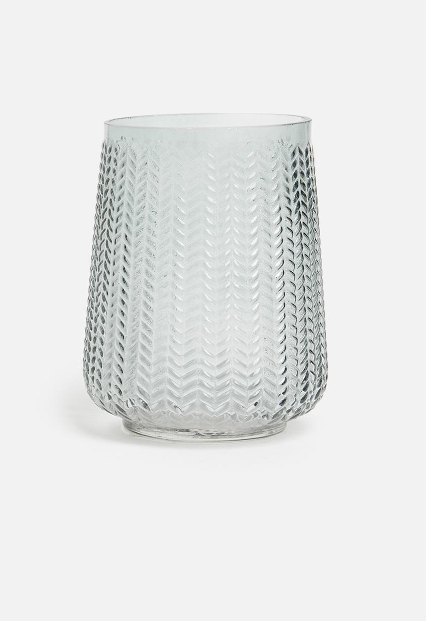 H&S - Glass vase - blue