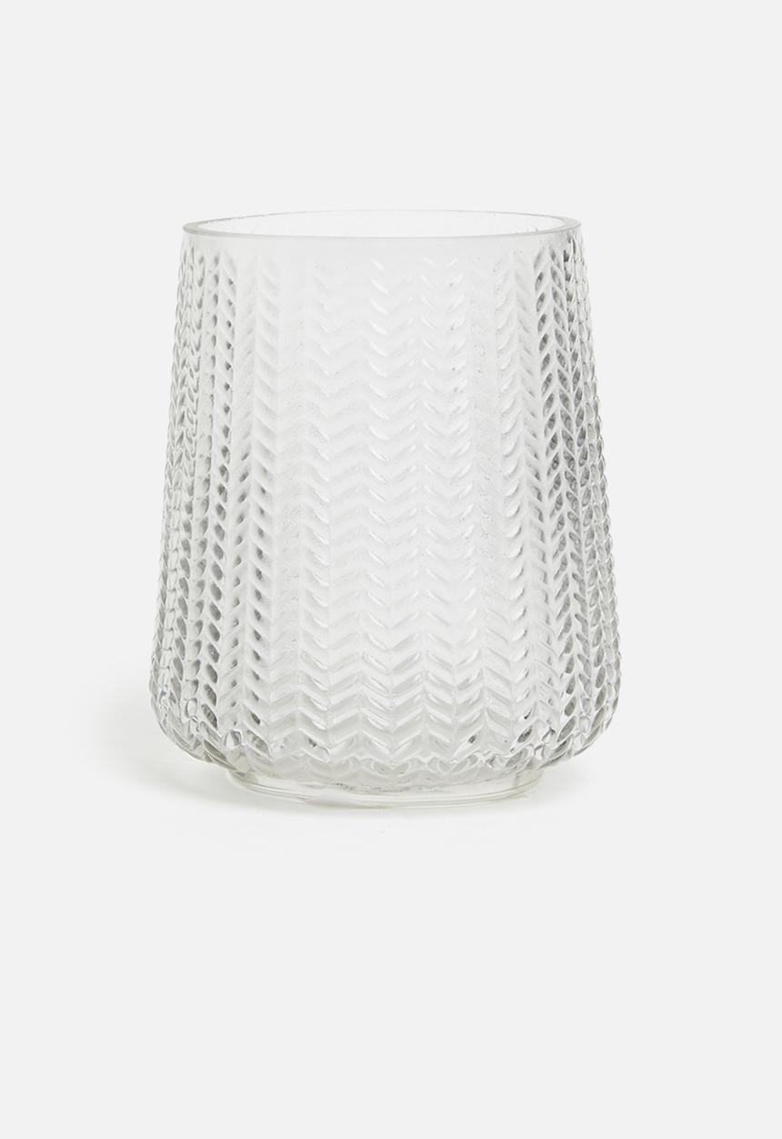 H&S - Glass vase - grey