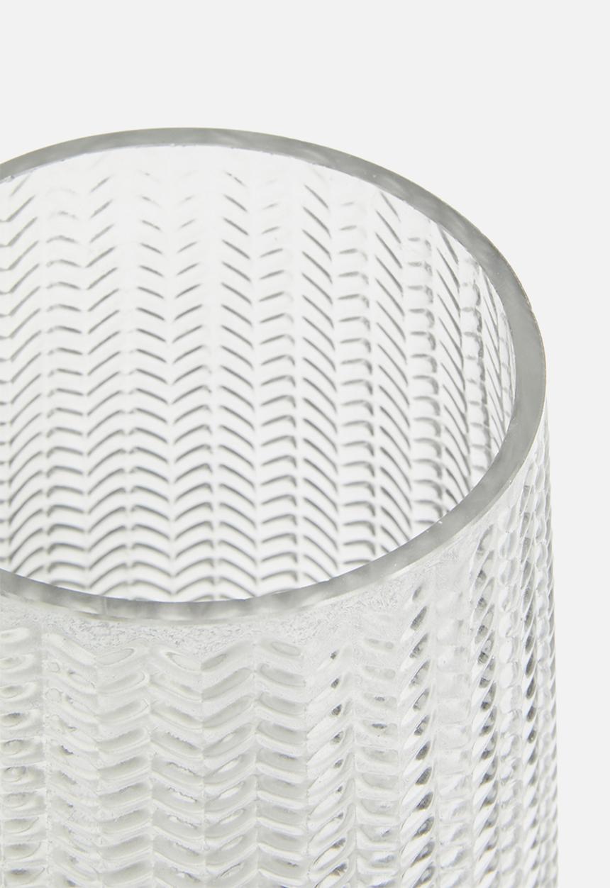H&S - Glass vase - grey