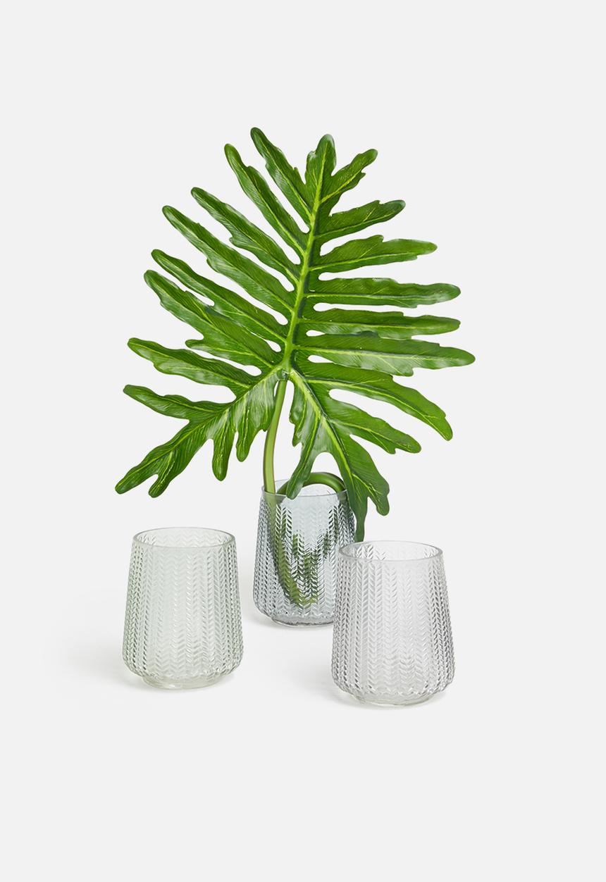 H&S - Glass vase - grey