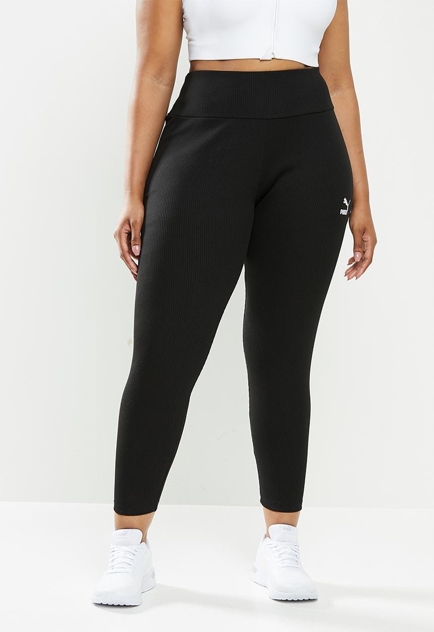 PUMA - Plus classic hr rib leggings - black