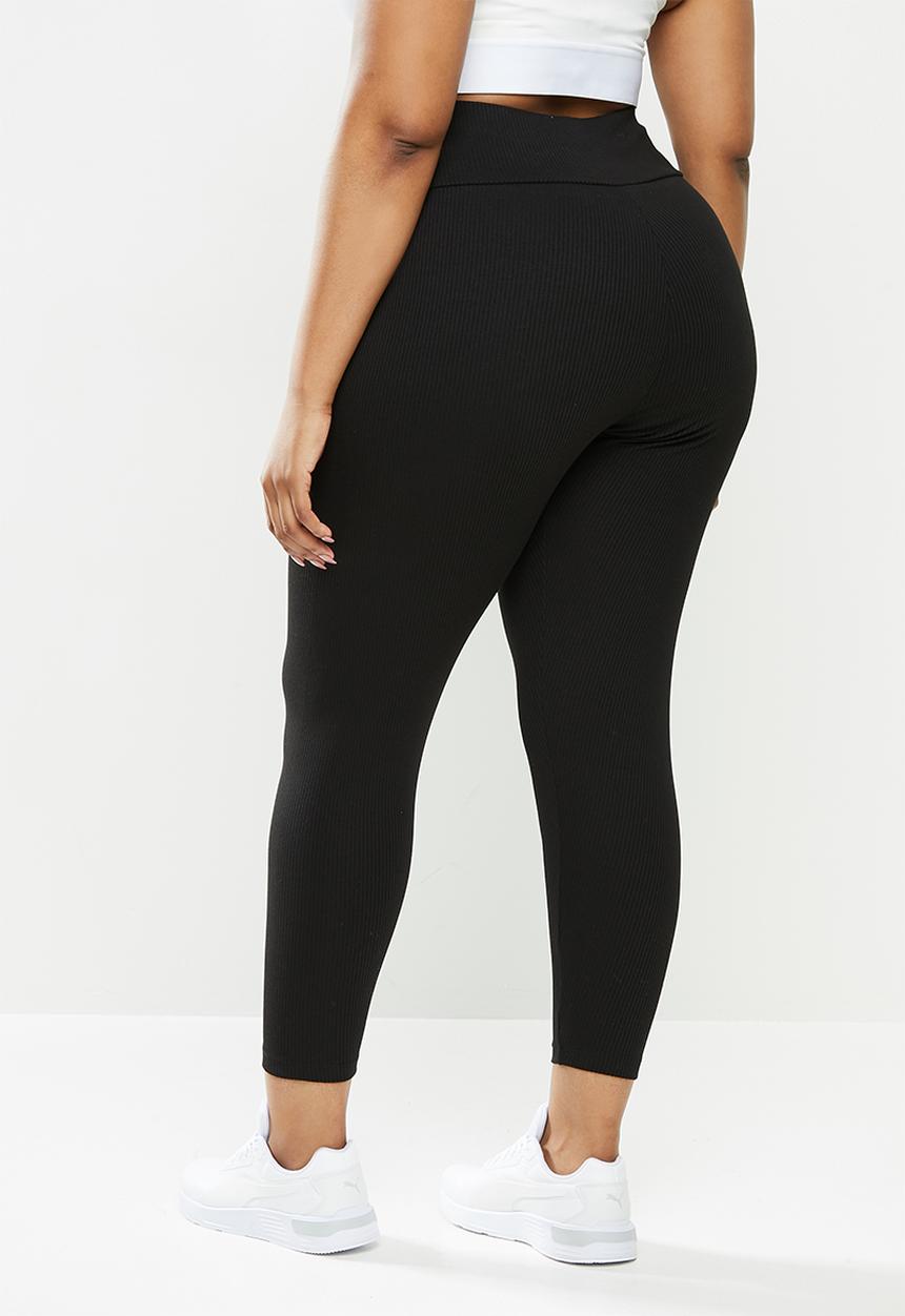 PUMA - Plus classic hr rib leggings - black