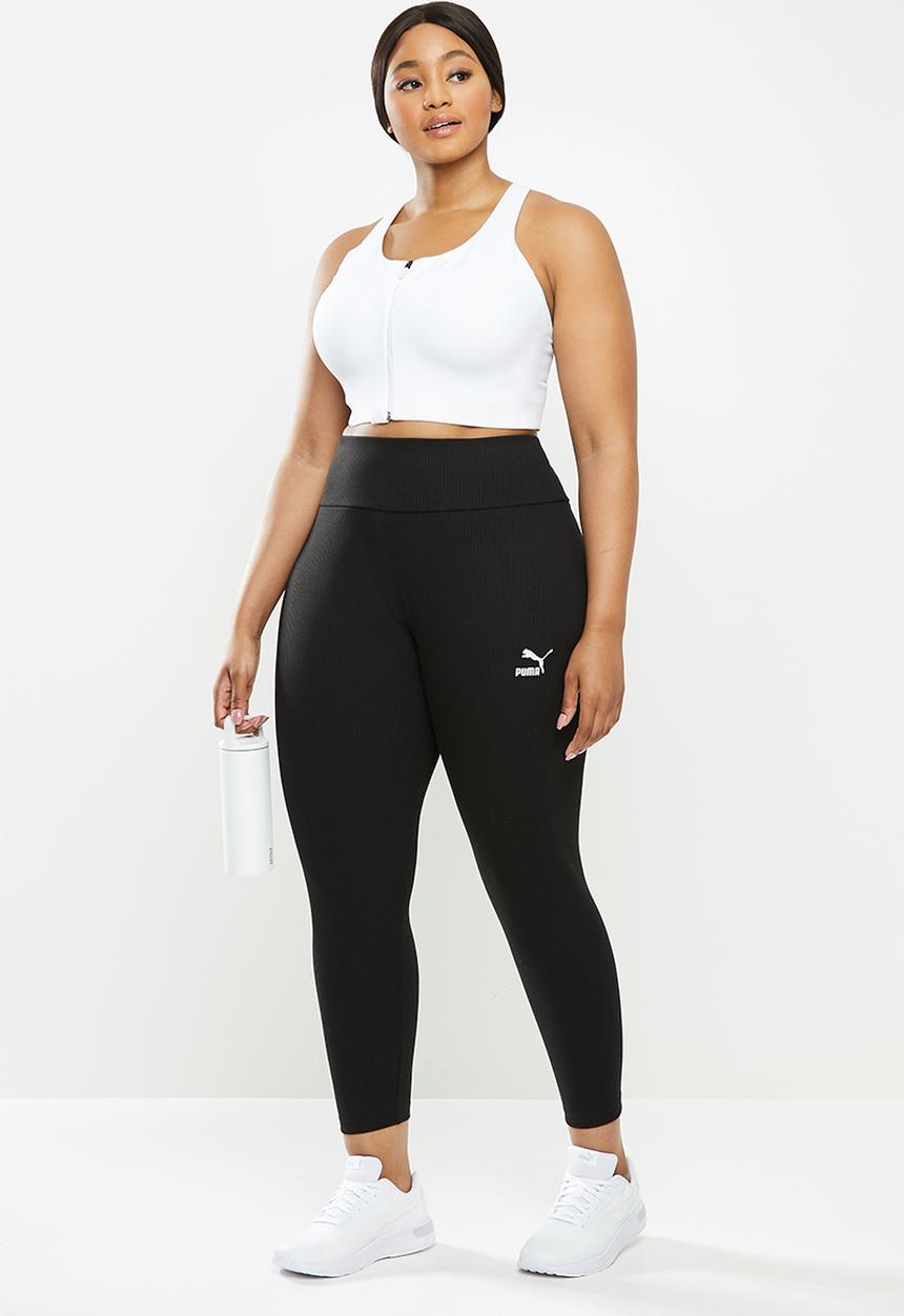 PUMA - Plus classic hr rib leggings - black