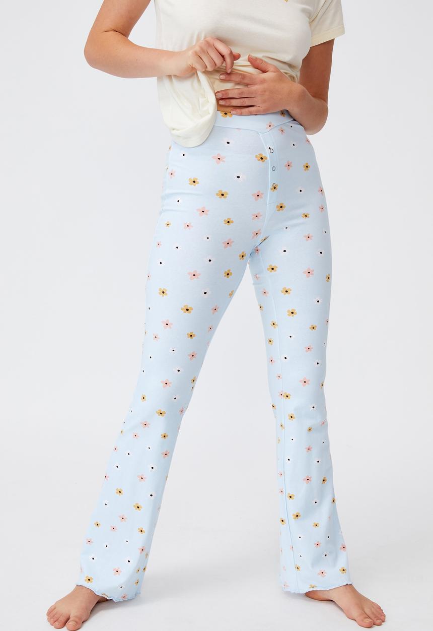Cotton On - Jersey bed pant - simple flower starlight blue