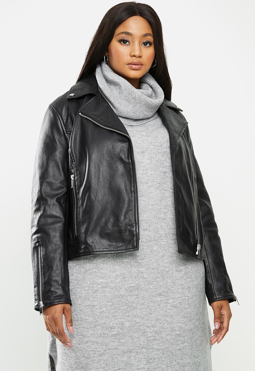 Violeta by Mango - Plus Leather Jacket onetior - black