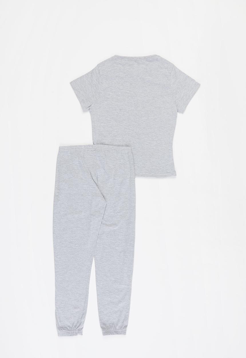 Rebel Republic - Girls pj set - grey