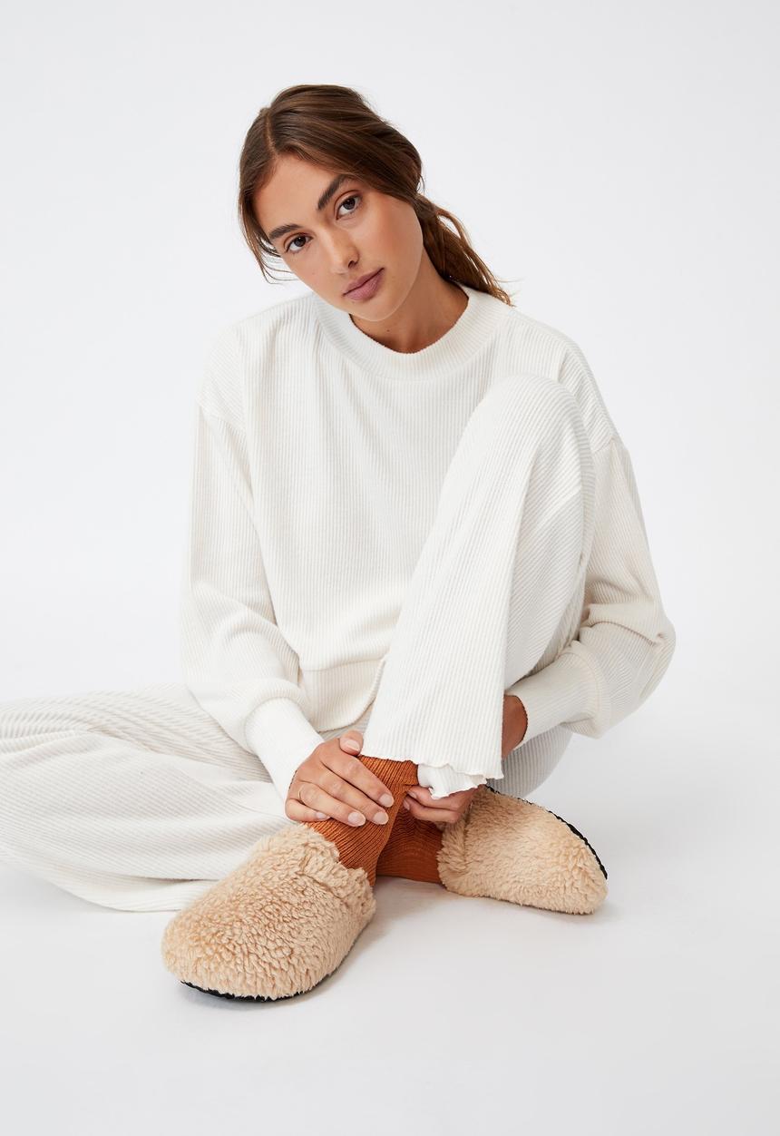 Cotton On - Super soft long sleeve crew - soft grey marle