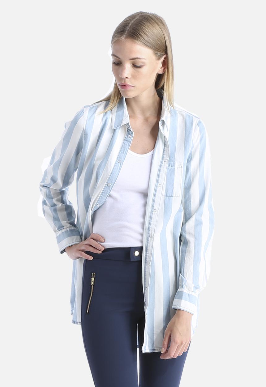 Vero Moda - Boxy Denim Stripe Shirt