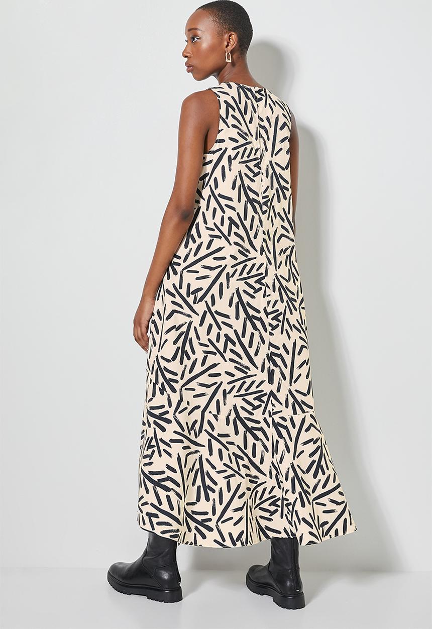 Superbalist - Crew neck trapeze dress -  neutral & black
