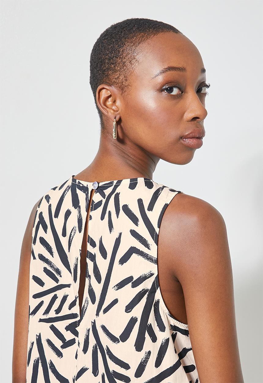 Superbalist - Crew neck trapeze dress -  neutral & black