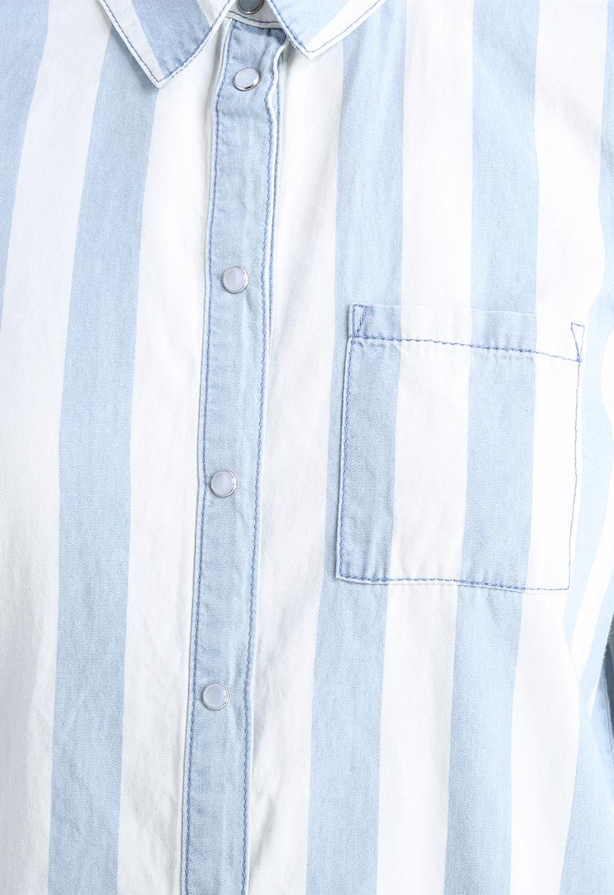 Vero Moda - Boxy Denim Stripe Shirt