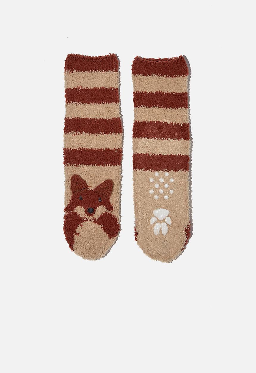 Cotton On - Slipper sock - chutney fox