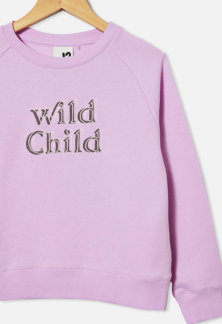 Free by Cotton On - Boxy crew neck jumper - pale violet/ wild child