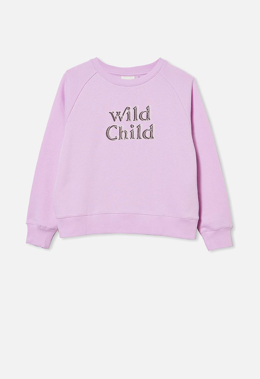 Free by Cotton On - Boxy crew neck jumper - pale violet/ wild child