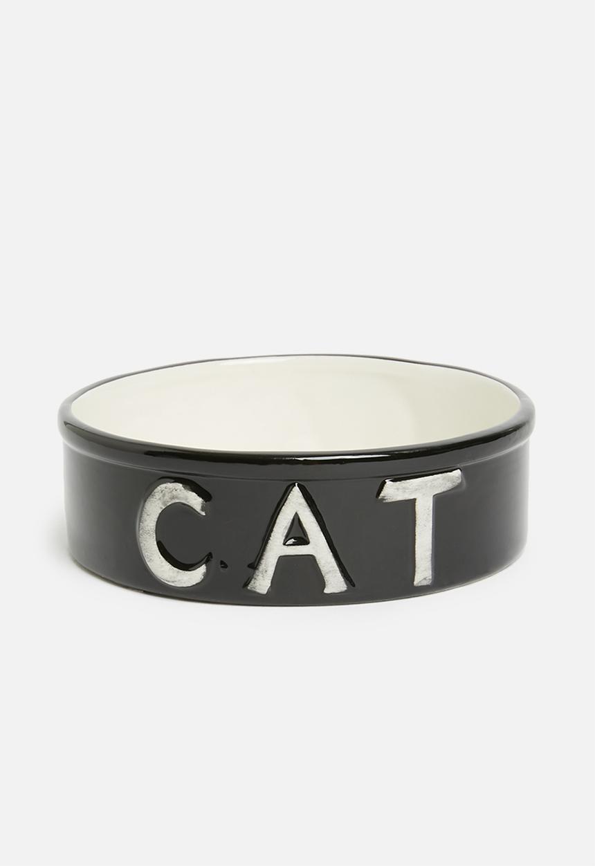 Pet Collection - Cat typo bowl - black
