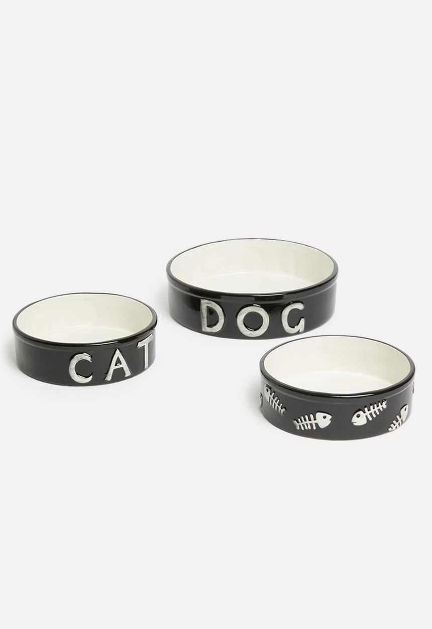 Pet Collection - Cat typo bowl - black