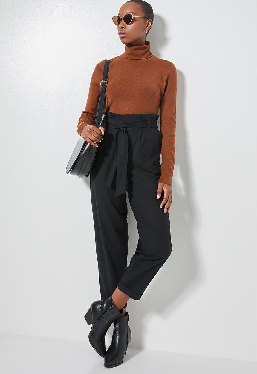 Superbalist - Raglan sleeve skinny rib jersey - tobacco