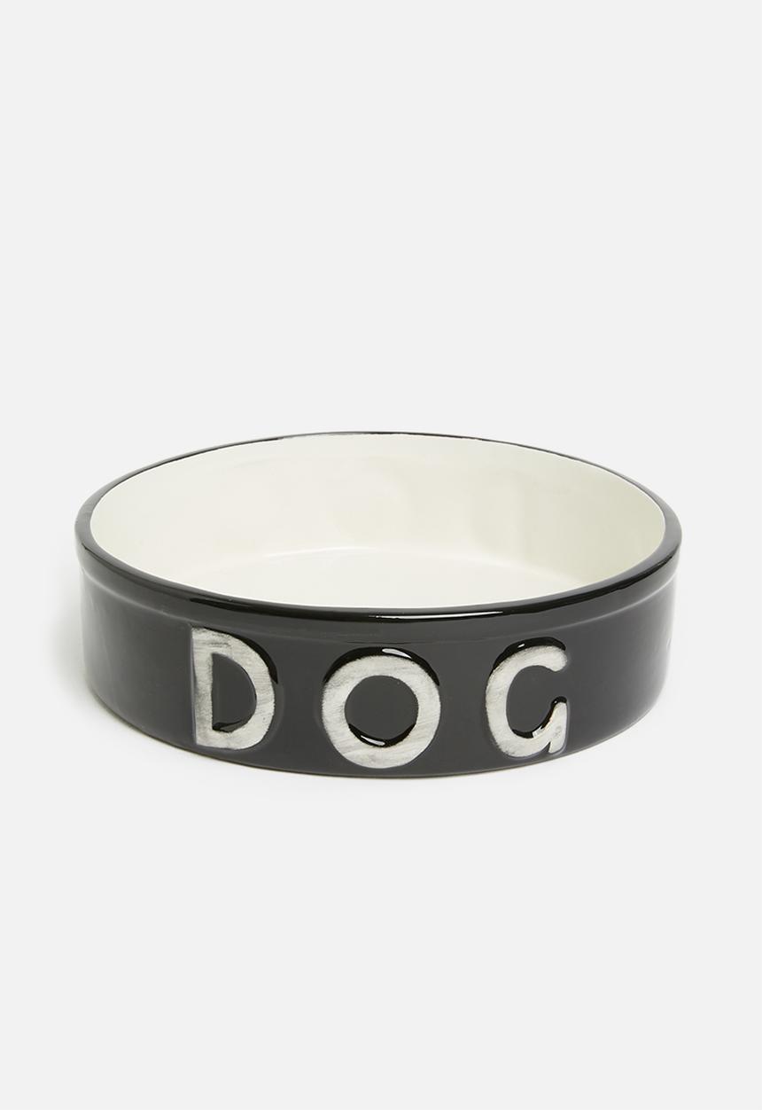 Pet Collection - Dog typo bowl - black