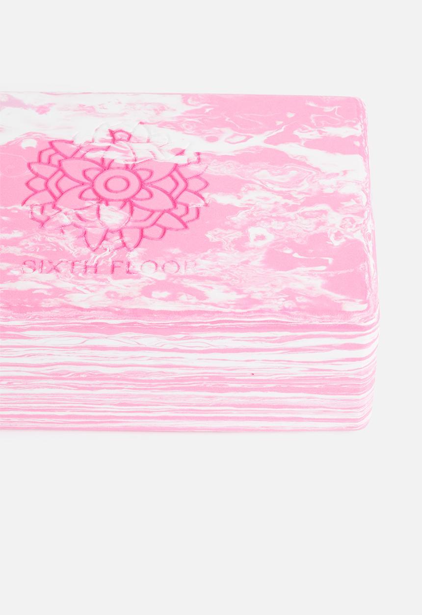 Sixth Floor - Yoga block - marble pink swirl