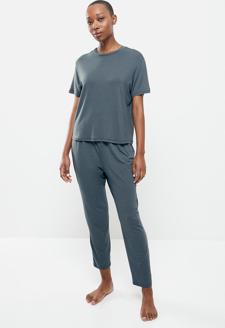 Superbalist - Sleep tee & drop crotch jogger - grey