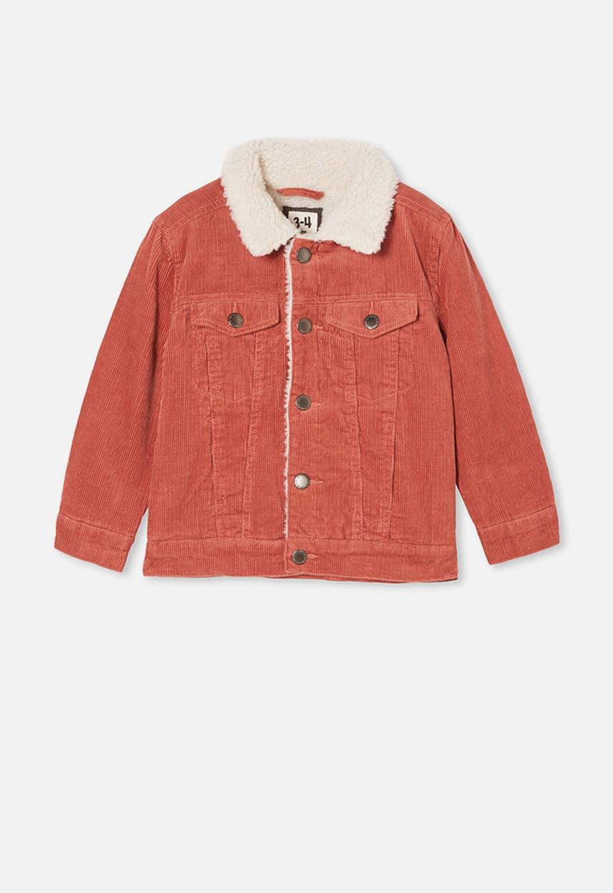Cotton On - Jamie cord sherpa jacket - chutney