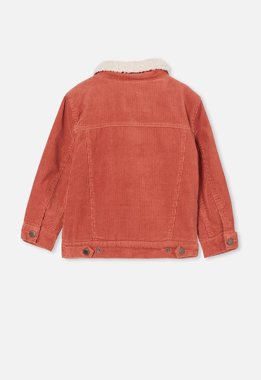Cotton On - Jamie cord sherpa jacket - chutney