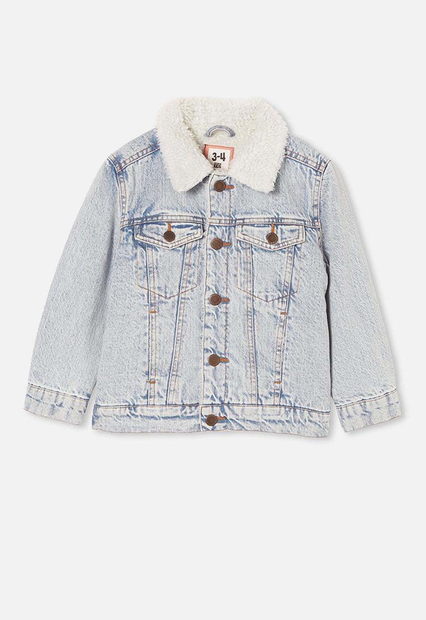 Cotton On - Jessie denim sherpa jacket - light blue 
