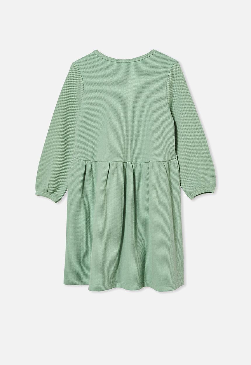 Cotton On - Payton long sleeve dress - green 