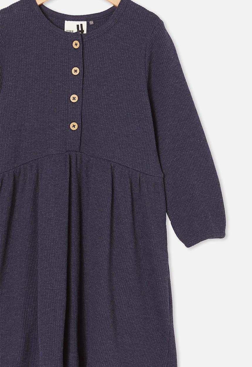 Cotton On - Payton long sleeve dress - indigo