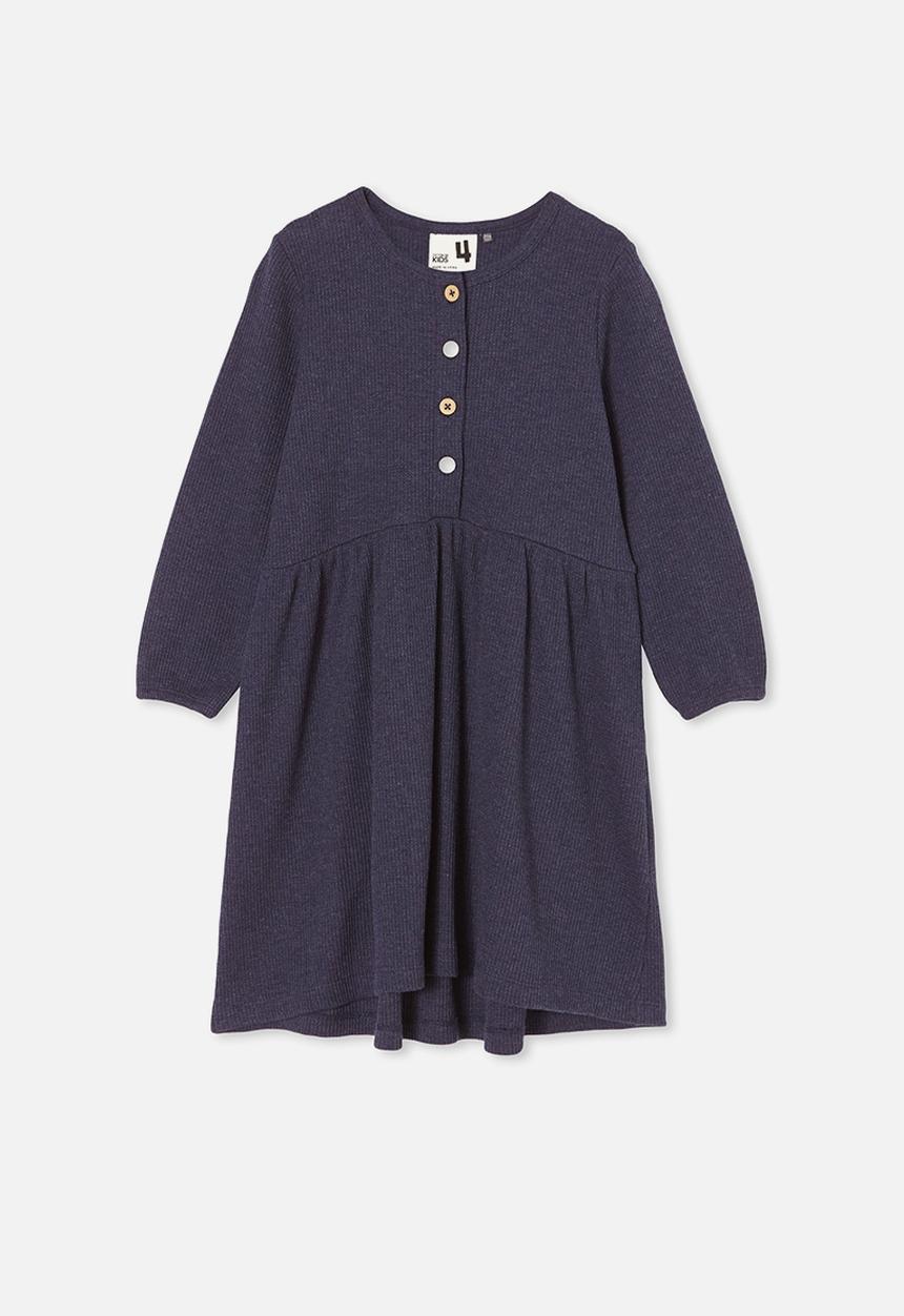Cotton On - Payton long sleeve dress - indigo