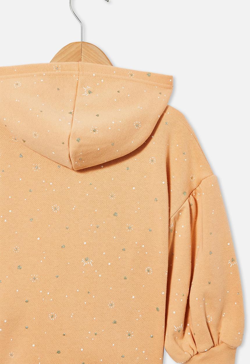 Cotton On - Tilly puff sleeve hoodie - peach