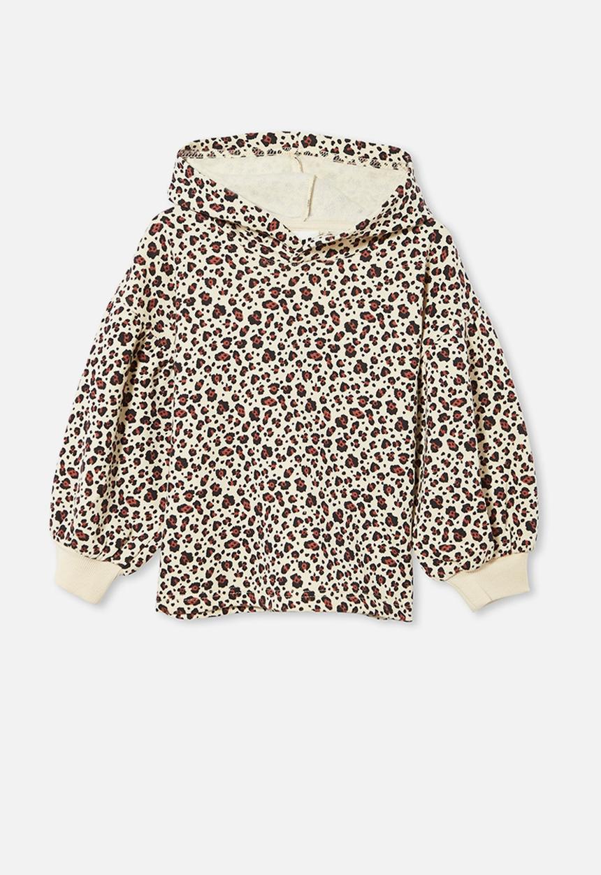 Cotton On - Tilly puff sleeve hoodie - neutral & brown 