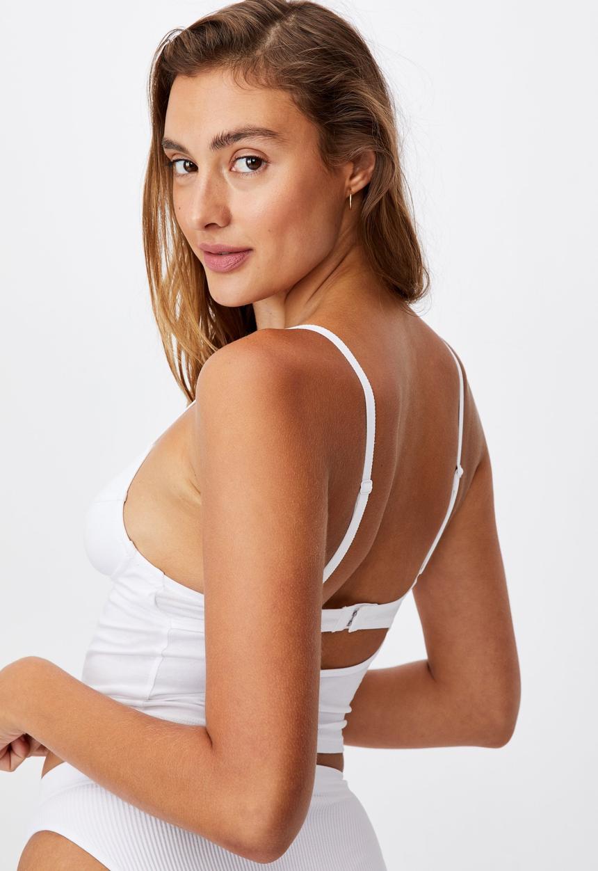 Cotton On - Cotton bustier - white