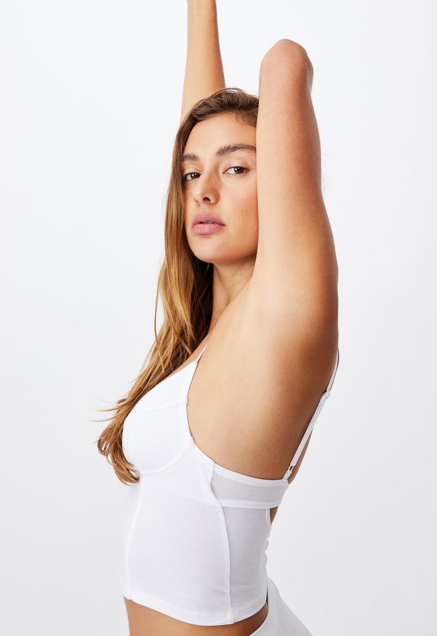 Cotton On - Cotton bustier - white
