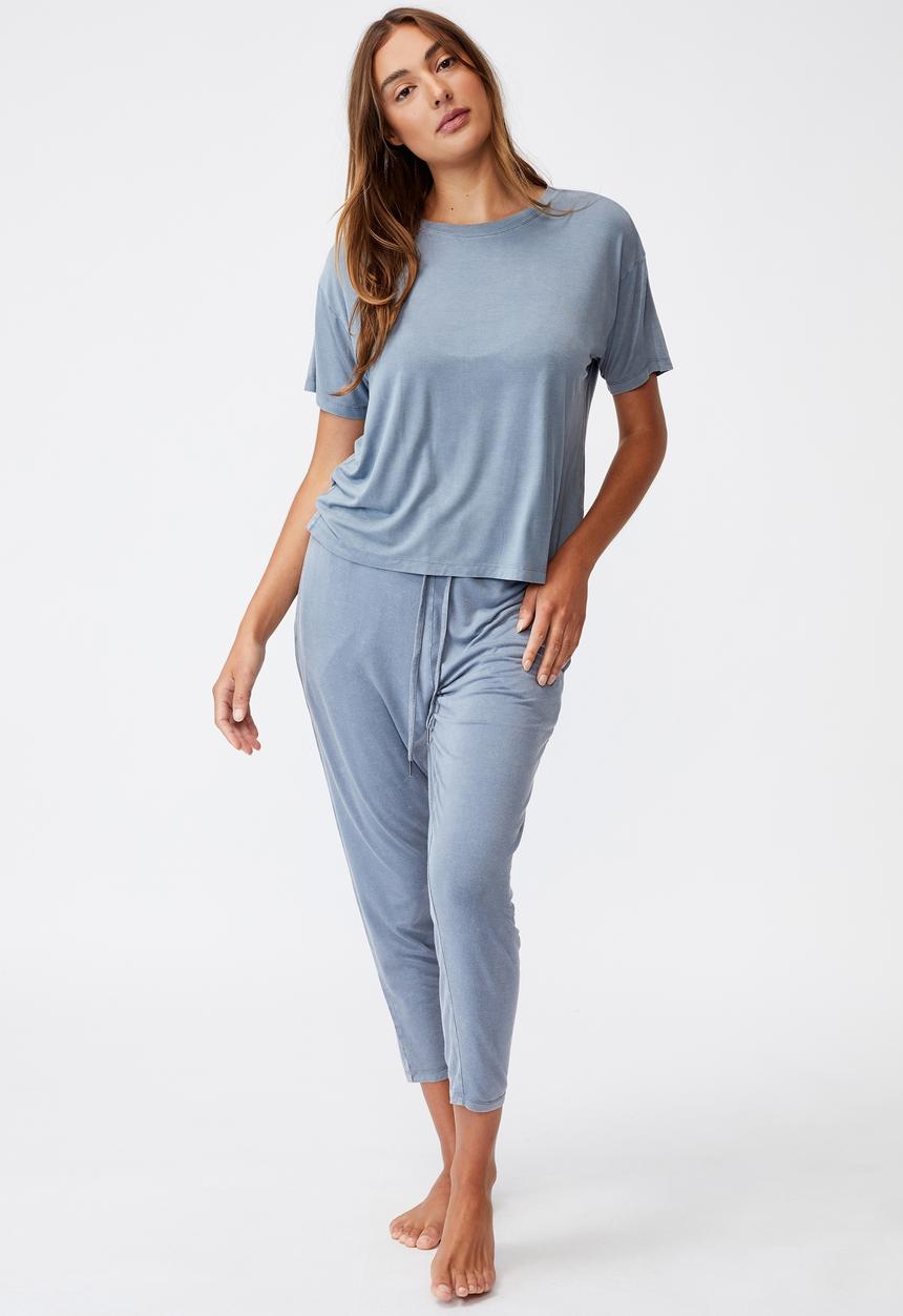 Cotton On - Sleep recovery pant - blue jay wash