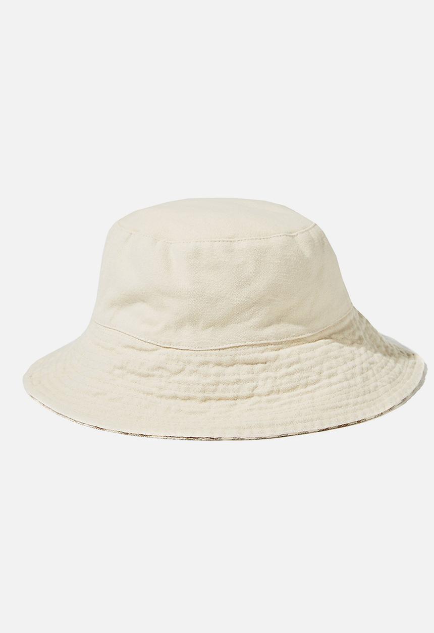 Rubi - Elly reversible wide brim bucket hat - neutral