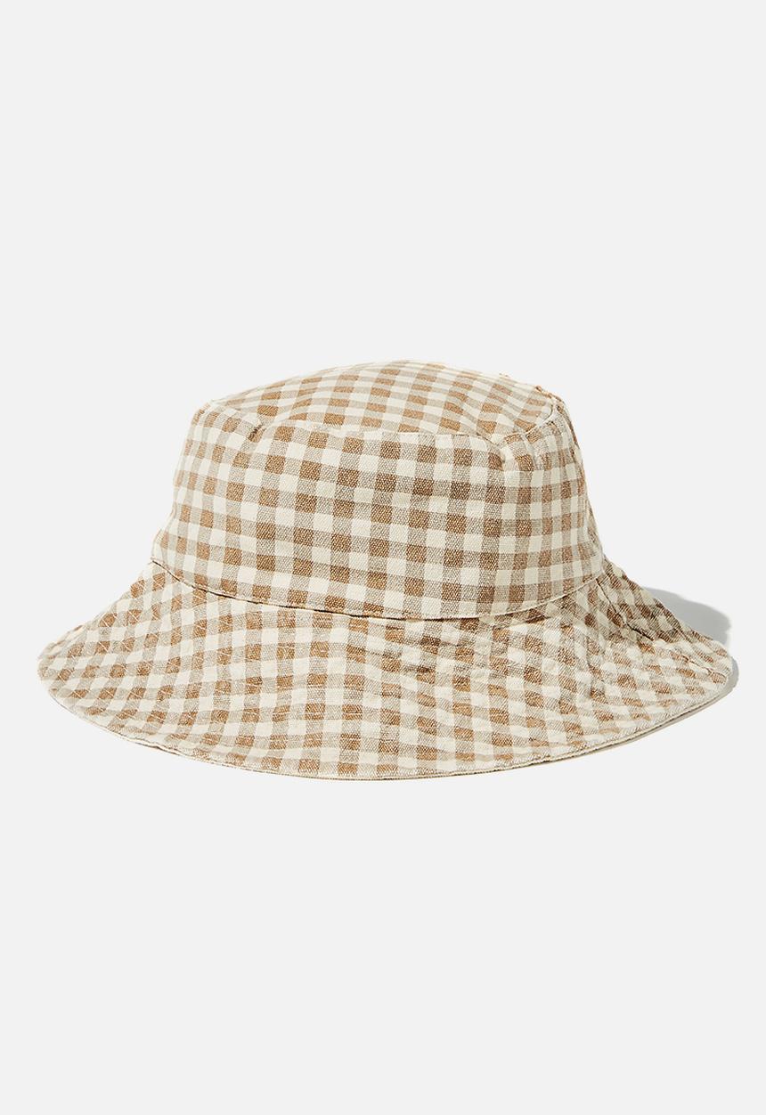 Rubi - Elly reversible wide brim bucket hat - neutral