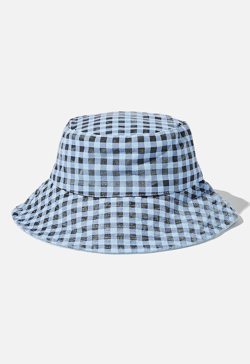 Rubi - Elly reversible wide brim bucket hat - blue & black