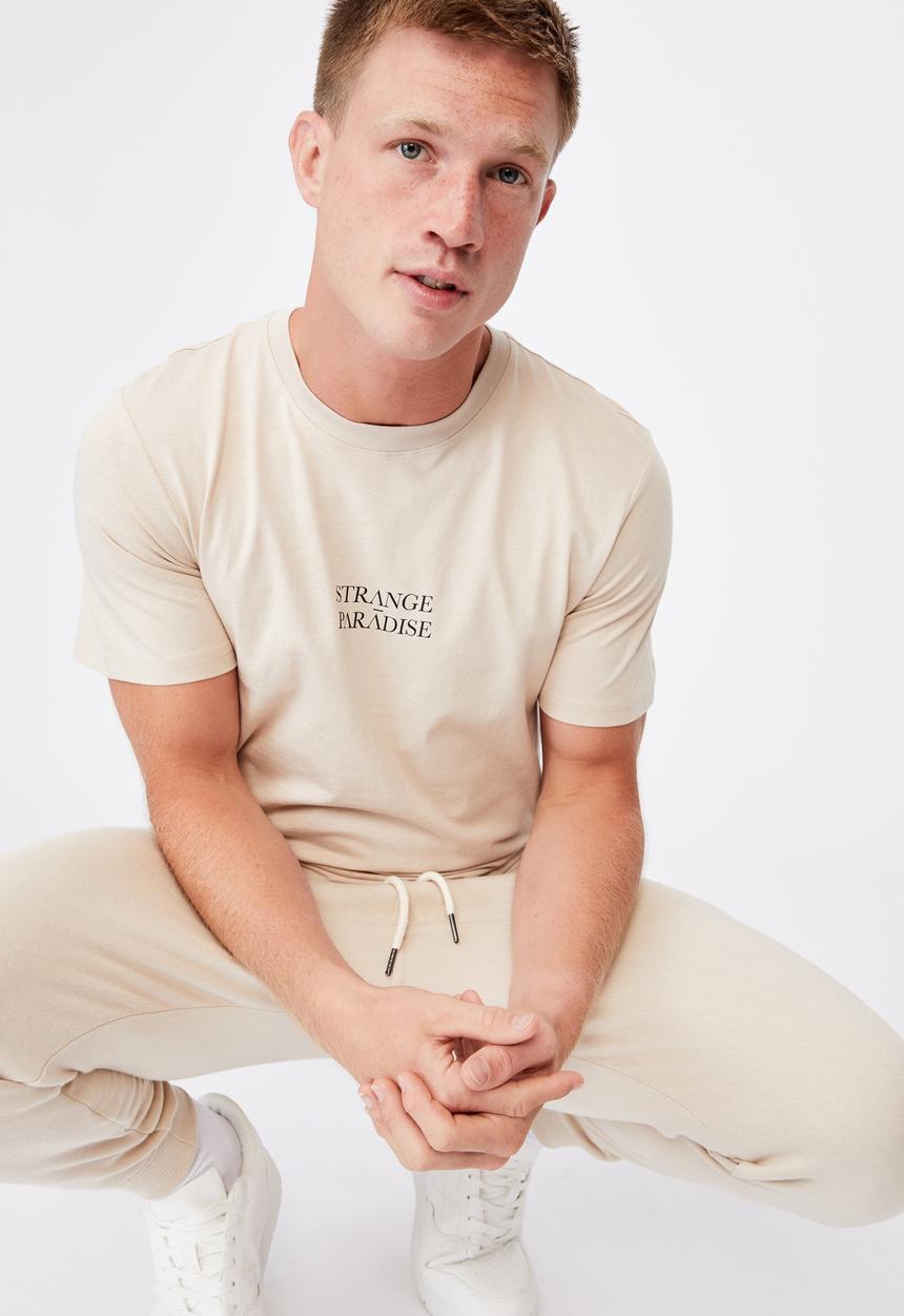 Cotton On - Tbar text t-shirt - ivory