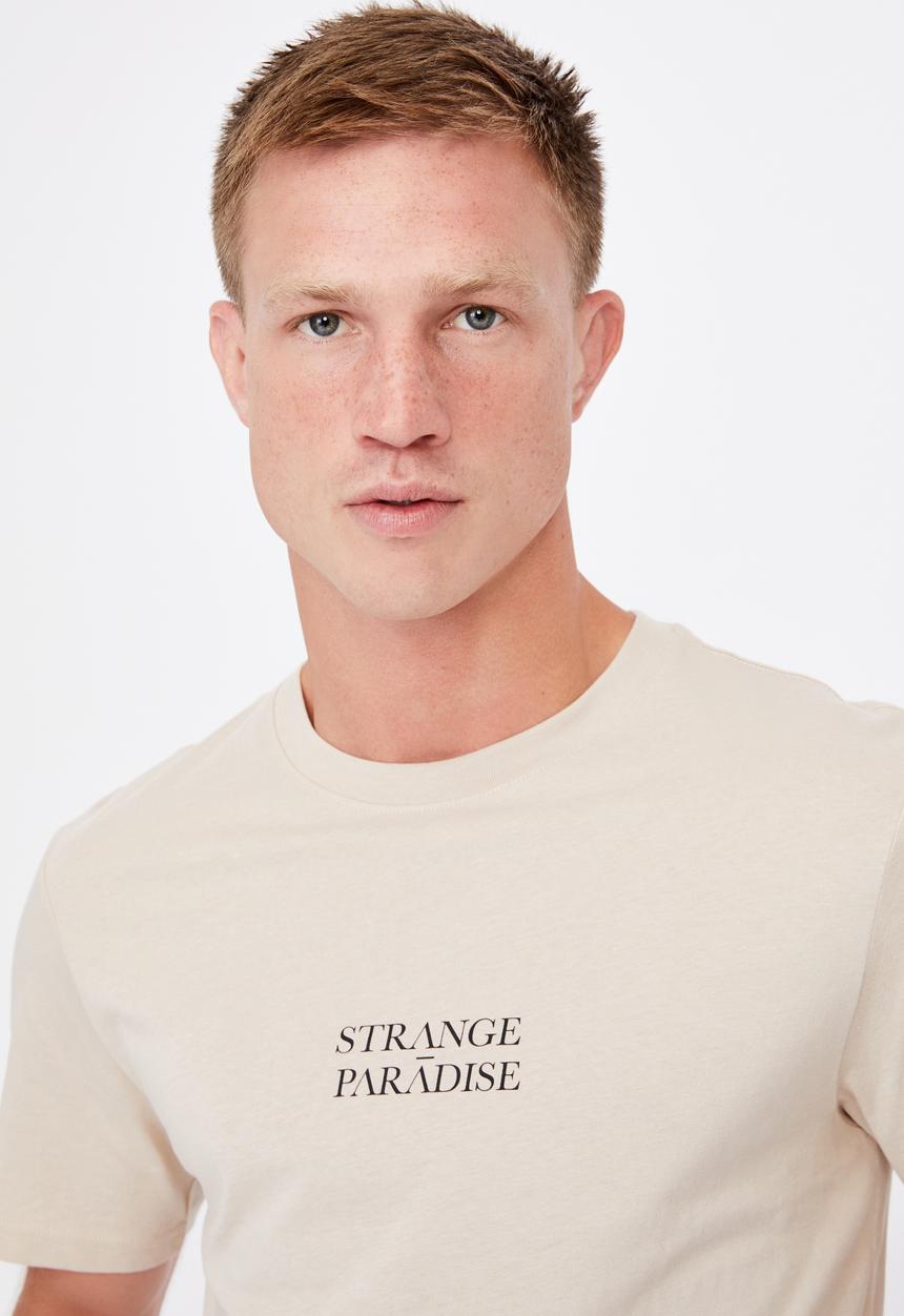 Cotton On - Tbar text t-shirt - ivory