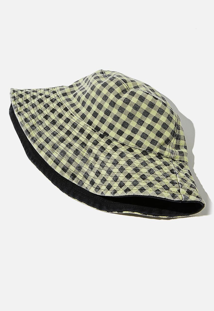 Rubi - Elly reversible wide brim bucket hat - green & black