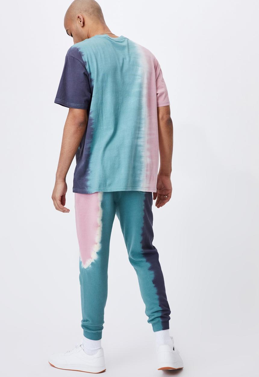 Cotton On - Festival t-shirt - teal pink dip dye