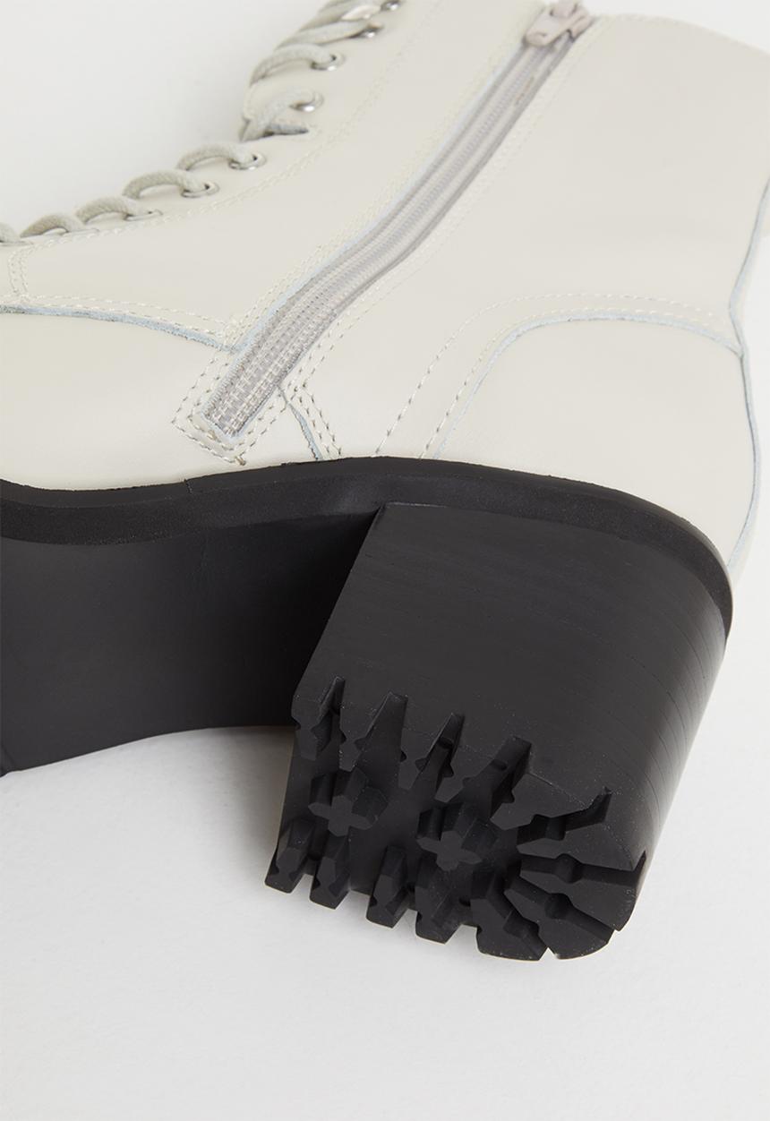 Steve Madden - Bradlie leather combat boot - bone