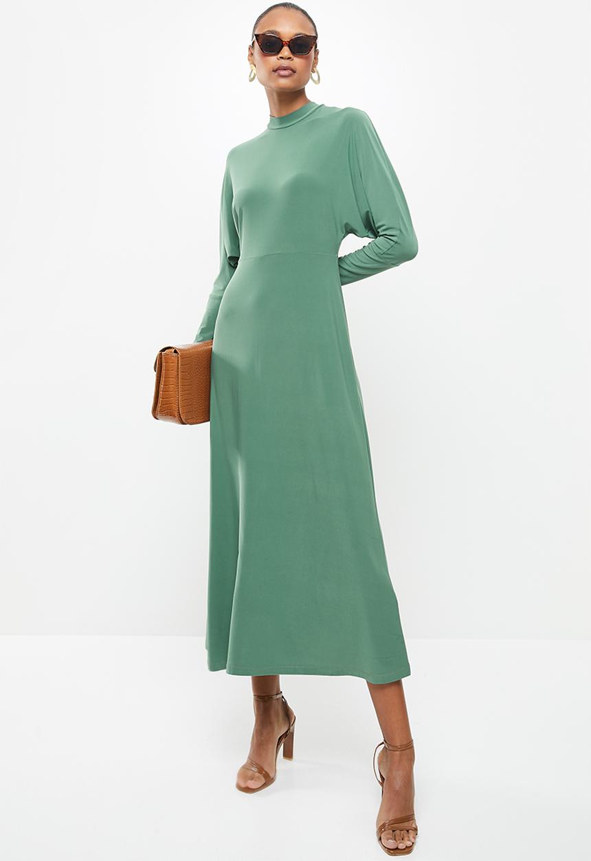 MILLA - Dolman sleeve knit maxi dress - green