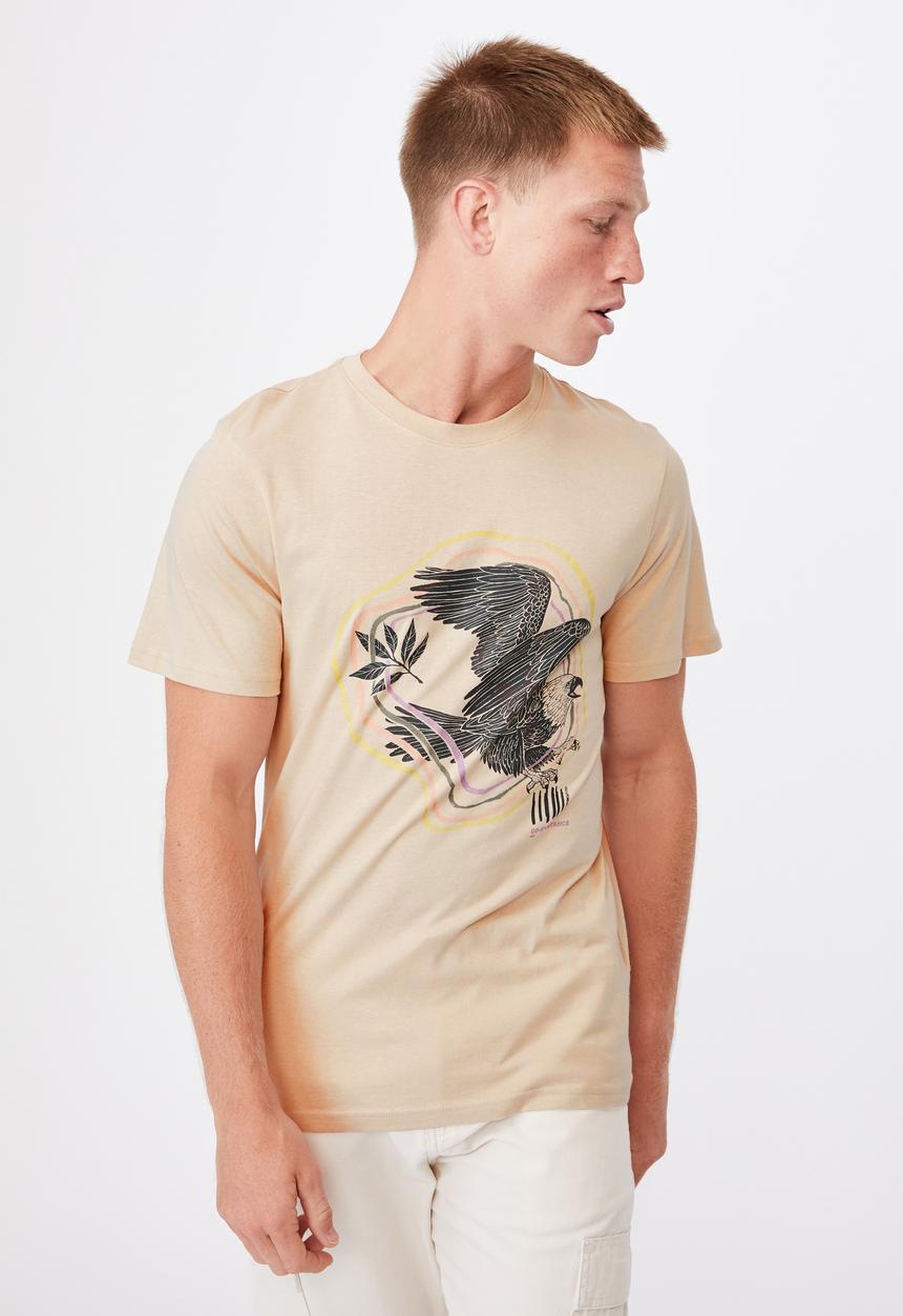 Cotton On - Tbar art t-shirt - ivory